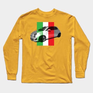 Fiat with Italia Flag Long Sleeve T-Shirt